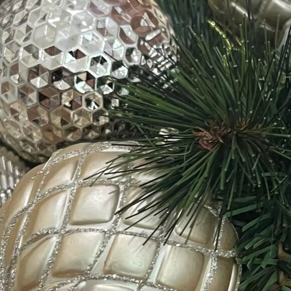 Gold Christmas Ornaments Shatterproof Holiday Decorations 12 Count - Picture 3 of 6